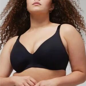 SOMA Vanishing 360 Wireless Black Women's Bra Size 42 C